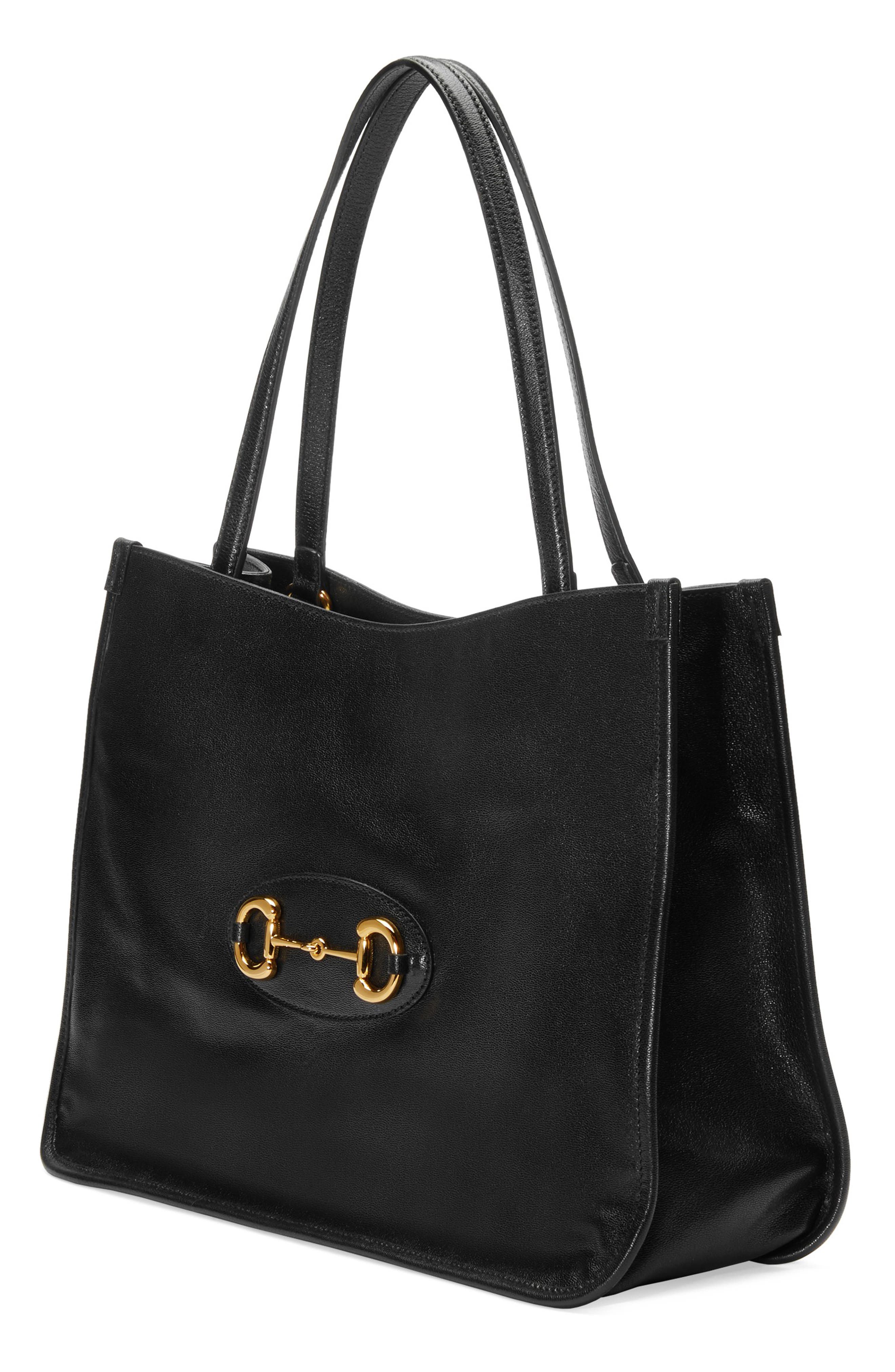 Gucci 1955 Horsebit Leather Tote, Alternate, color, 