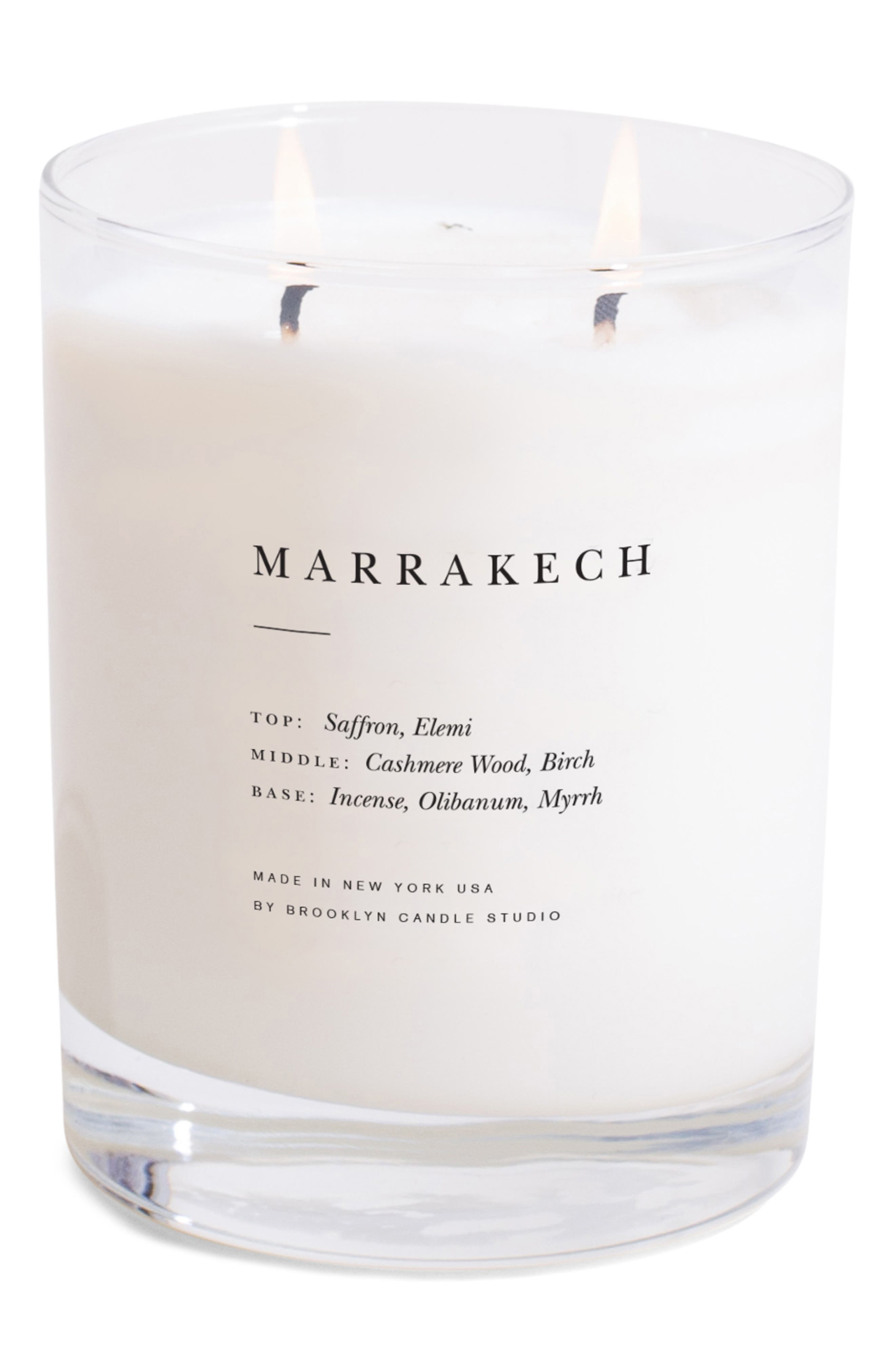 Brooklyn Candle Studio Marrakech Classic Two-wick Candle In Transparent