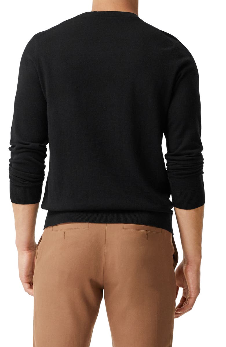 Burberry Bancroft TB Monogram Embroidered Cashmere Sweater, Alternate, color, 