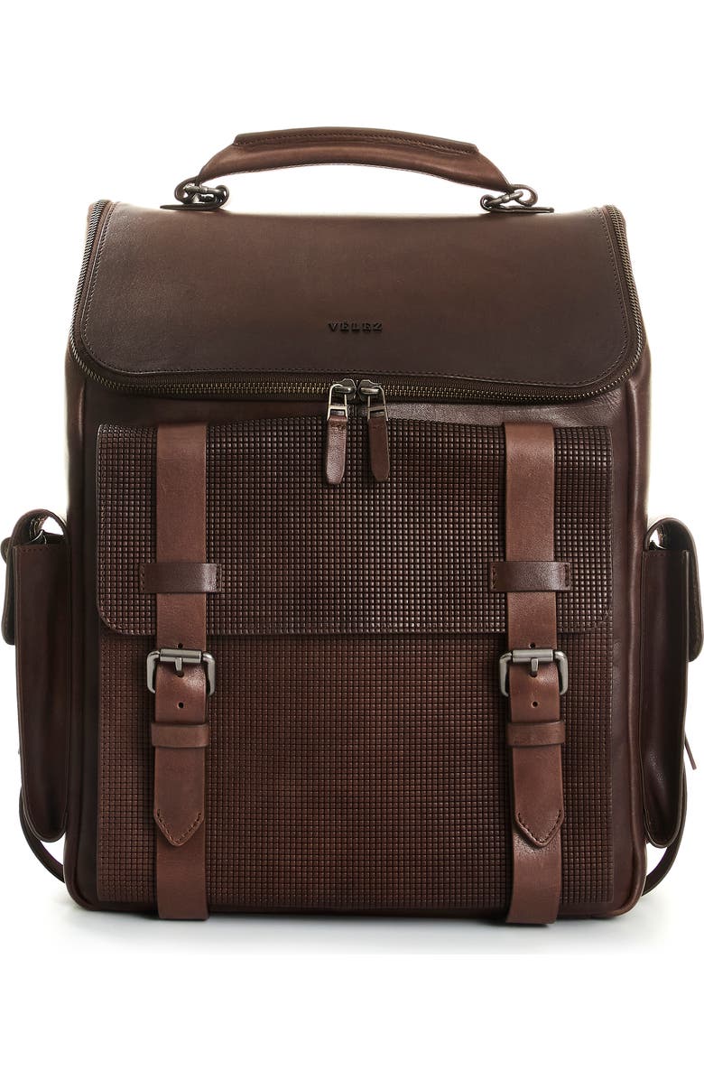 Velez New Archaeology Backpack in Vintage Leather, Main, color, Dark Brown