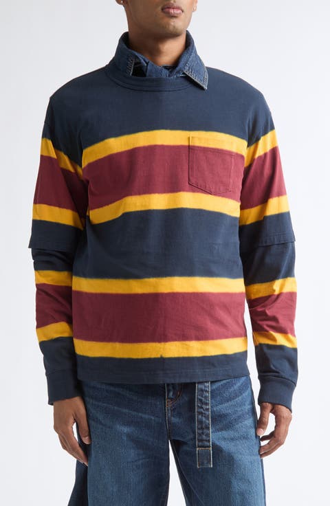 Chusen Dyed Striped Long Sleeve T-Shirt