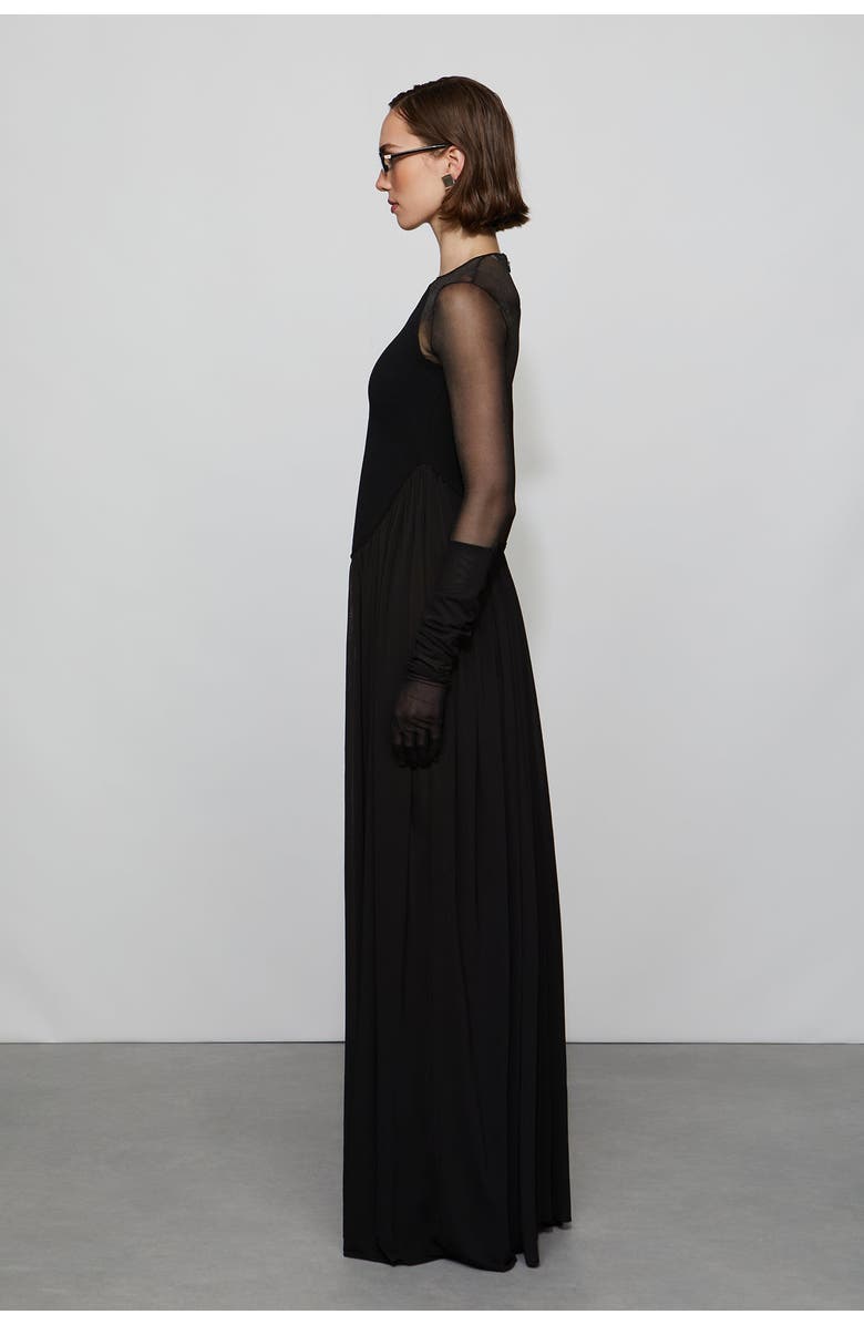 Et Ochs Suri Knit Combo Gown, Alternate, color, Black