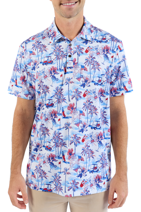 The Red, White & Bloom - Golf Shirt
