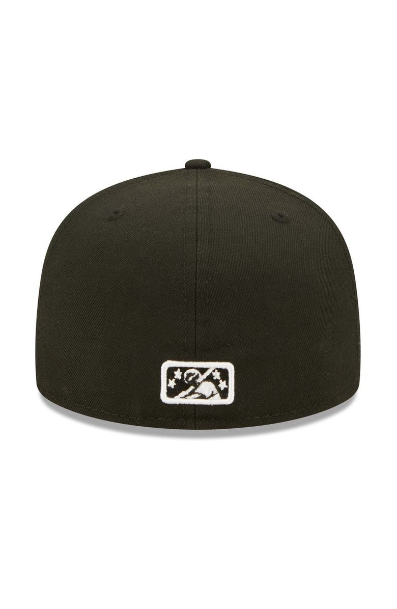 New Era Men's New Era Black Myrtle Beach Pelicans Pirate Theme Night 59FIFTY Fitted Hat, Alternate, color, 