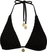 Kulani Kinis Smocked Triangle Bikini Top