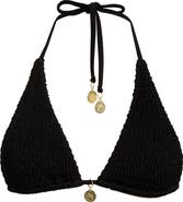 Kulani Kinis Smocked Triangle Bikini Top