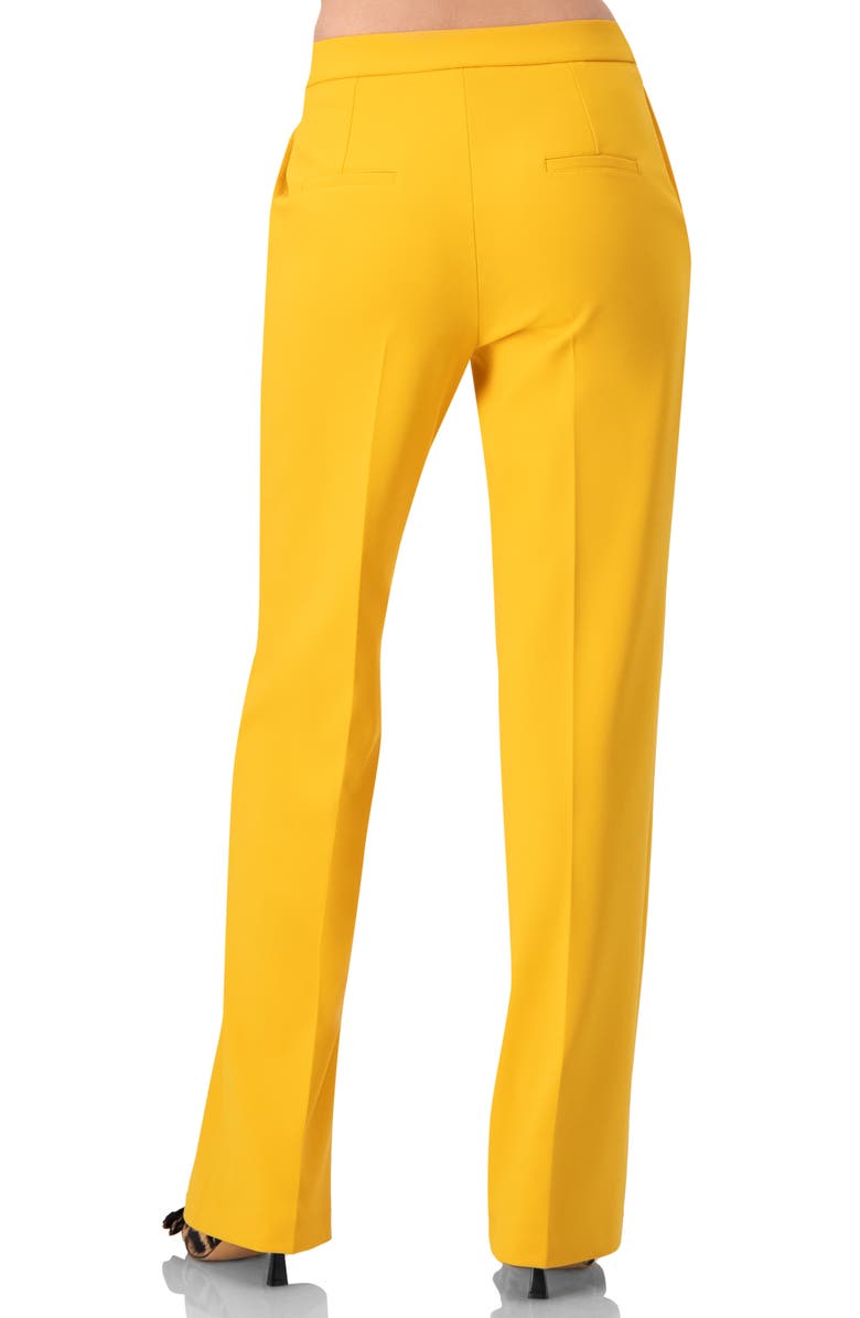 IVONNE Tailored Yellow Straight-Leg Pants, Alternate, color, Yellow