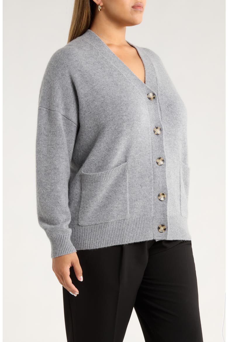 Wool & Cashmere Boyfriend Cardigan, Alternate, color, GREY NIGHT