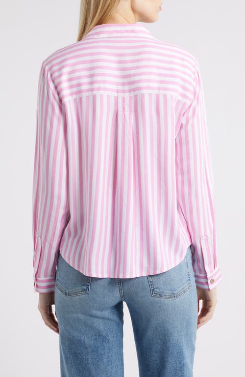BEACHLUNCHLOUNGE BEACHLUNCHLOUNGE CANDACE STRIPE BUTTON-UP SHIRT 