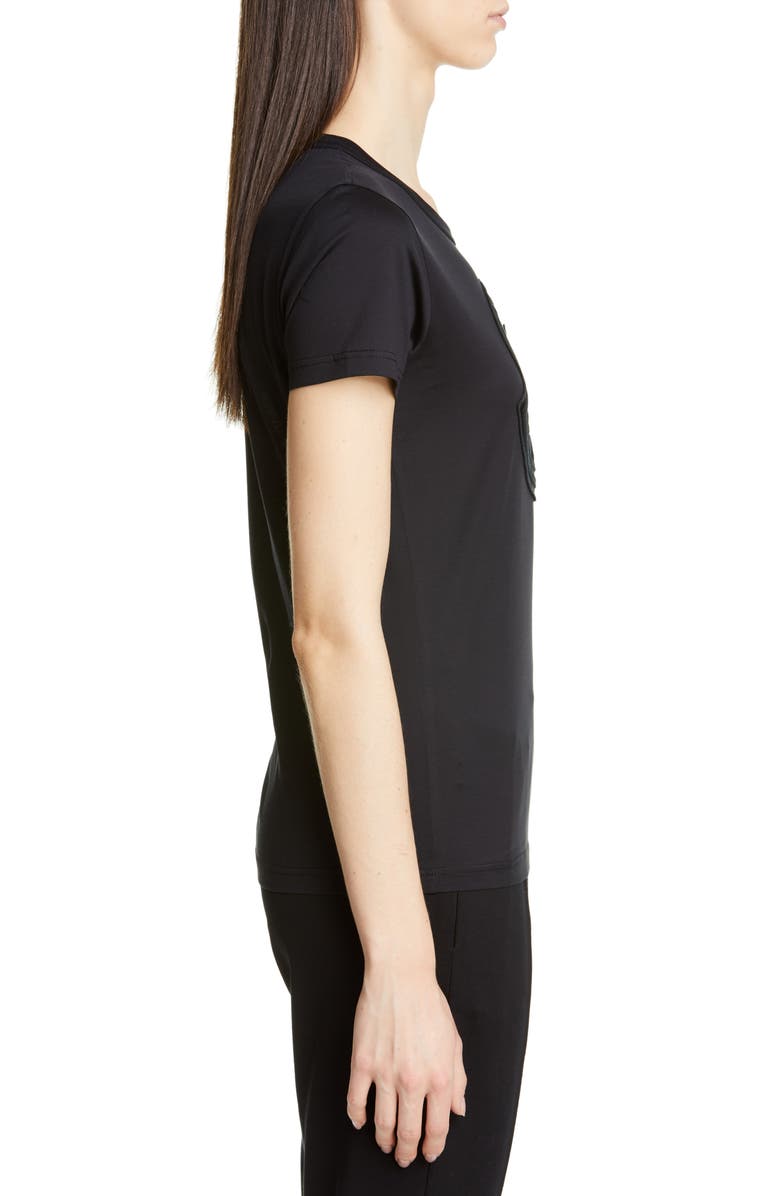 Moncler Logo Patch Cotton Tee, Alternate, color, 