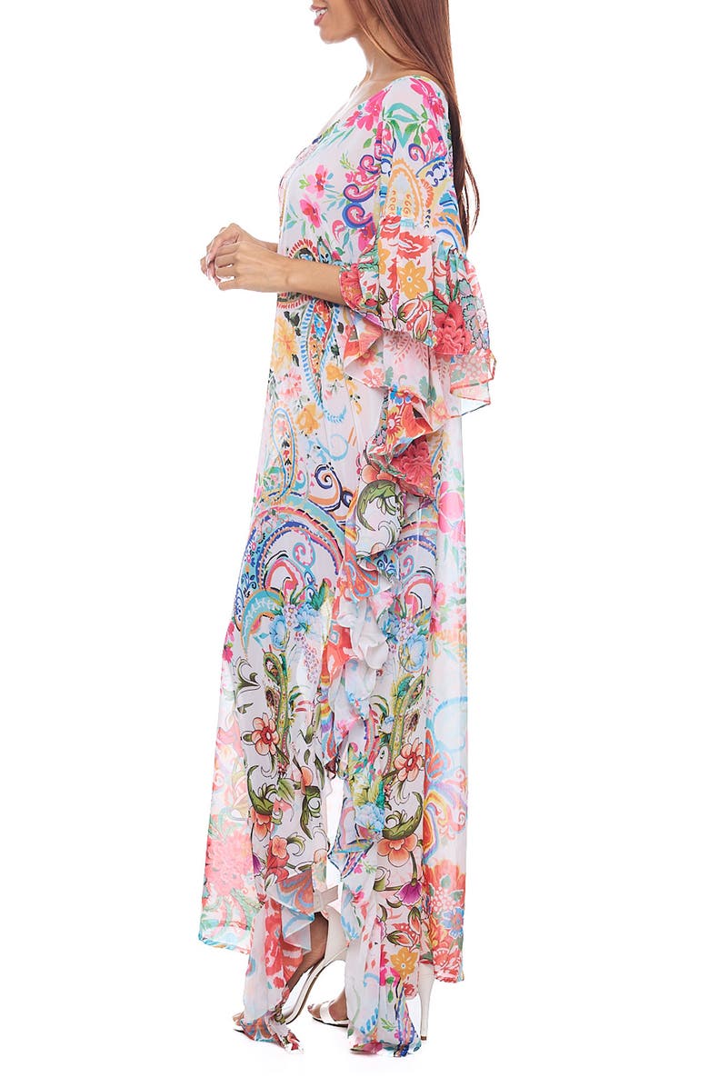 RANEES One Shoulder Ruffle Dress, Alternate, color, White