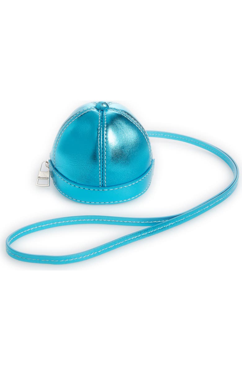 JW Anderson Nano Metallic Leather Cap Bag, Alternate, color,