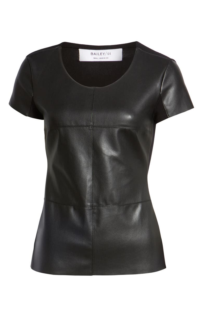 Bailey 44 Hardy Faux Leather Front Tee, Alternate, color, 