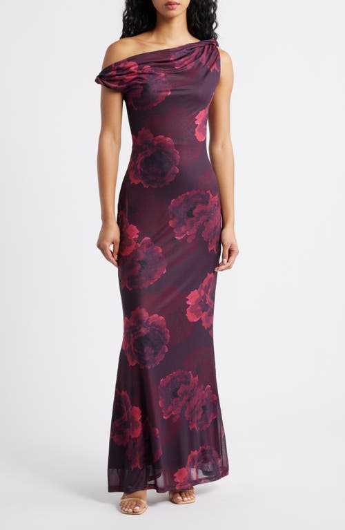 Lulus Mischa Twist Strap Mermaid Gown In Purple