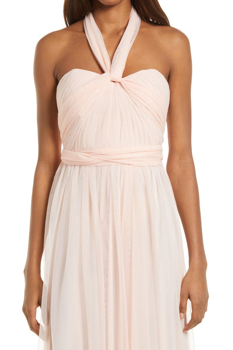 Christina Convertible Tulle Gown, Alternate, color, BLUSH PINK