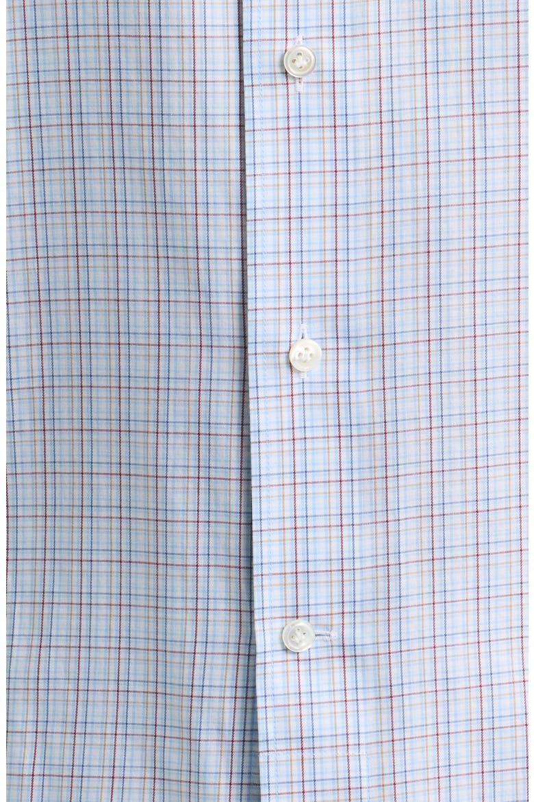 Crown Crafted Amos Plaid Cotton Sport Shirt, Alternate, color, WHITEHAVEN BLUE