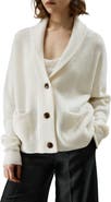 Lilysilk Women's Wool Knit Shawl Collar Cardigan