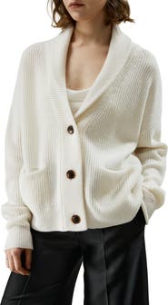 Lilysilk LILYSILK Women's Wool Knit Shawl Collar Cardigan