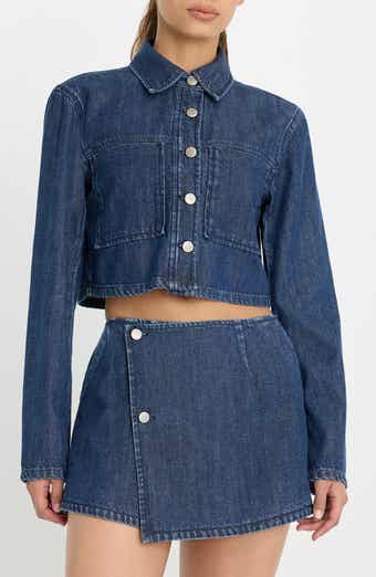 Good American Cropped Denim Jacket