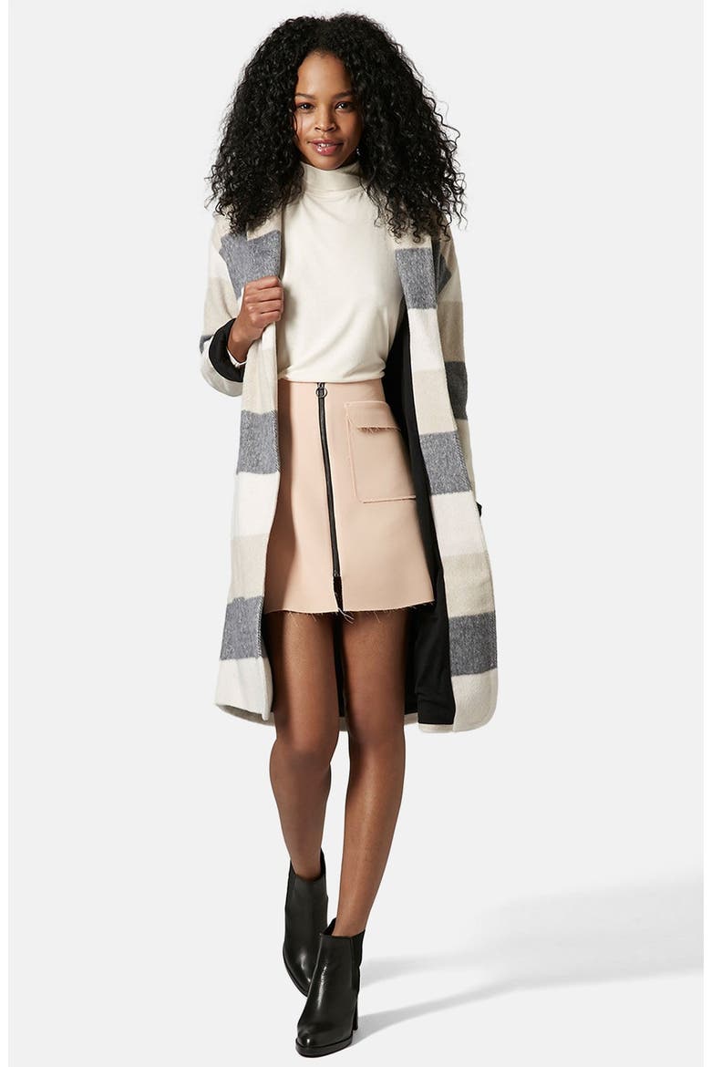 Stripe Open Front Duster, Alternate, color, CREAM