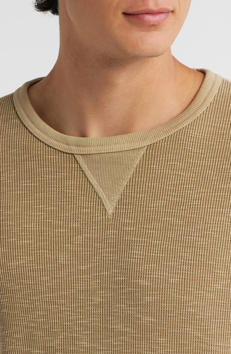 Treasure & Bond Thermal Waffle Slub Knit Long Sleeve T-Shirt, Alternate, color, Tan Kelp