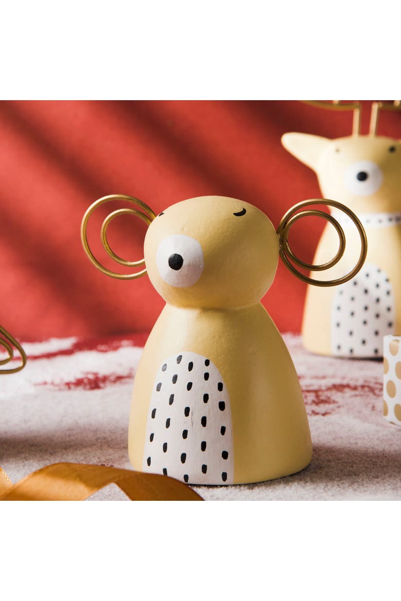 Winter Bear Figurine, Alternate, color, White and Gold