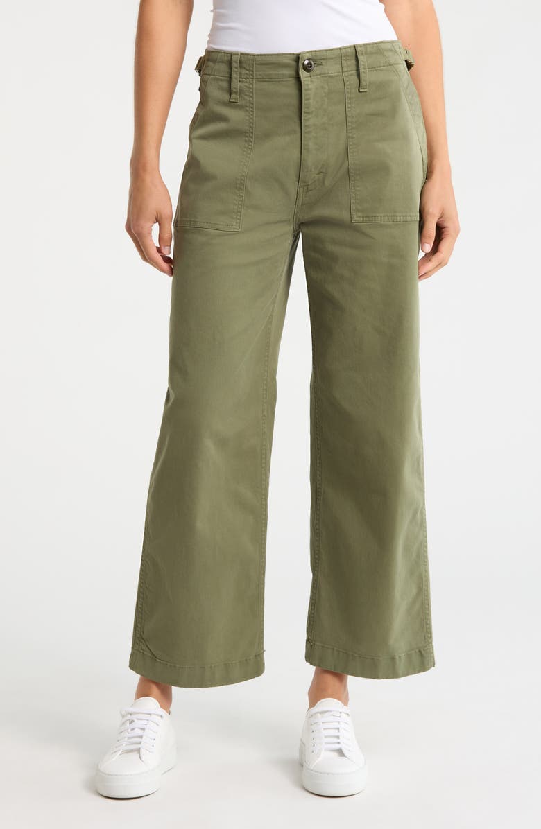 Re/Done The Trooper Stretch Cotton Utility Pants, Main, color, Desertsage