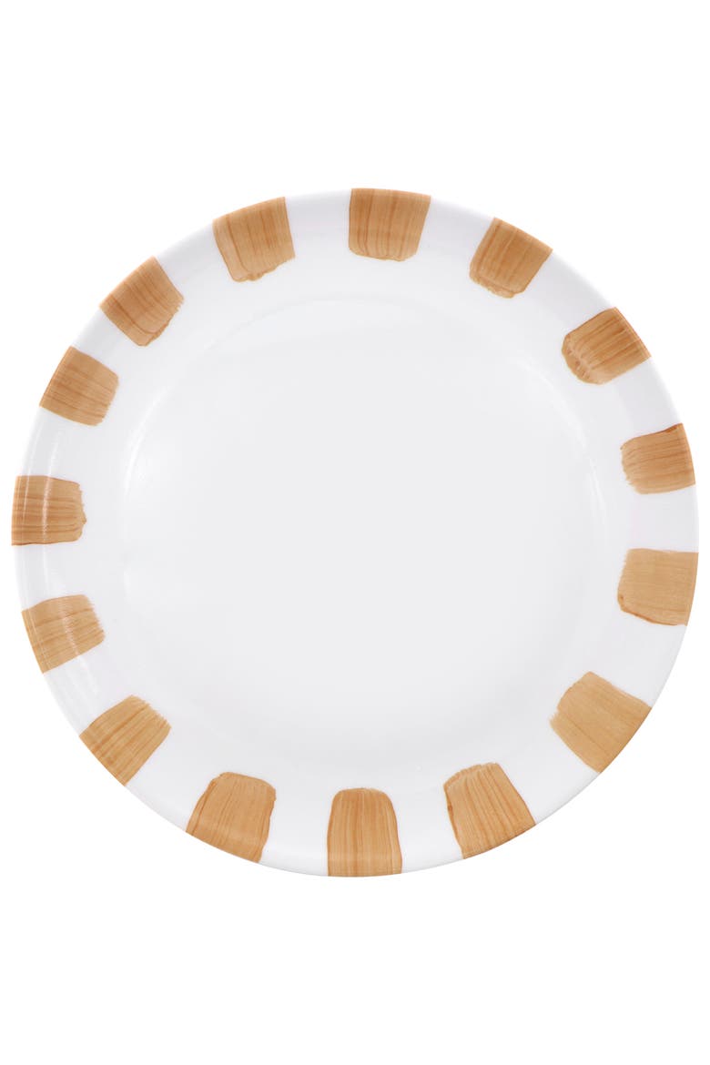 Cottage Stripes 12 Piece Melamine Dinnerware Set, Alternate, color, White