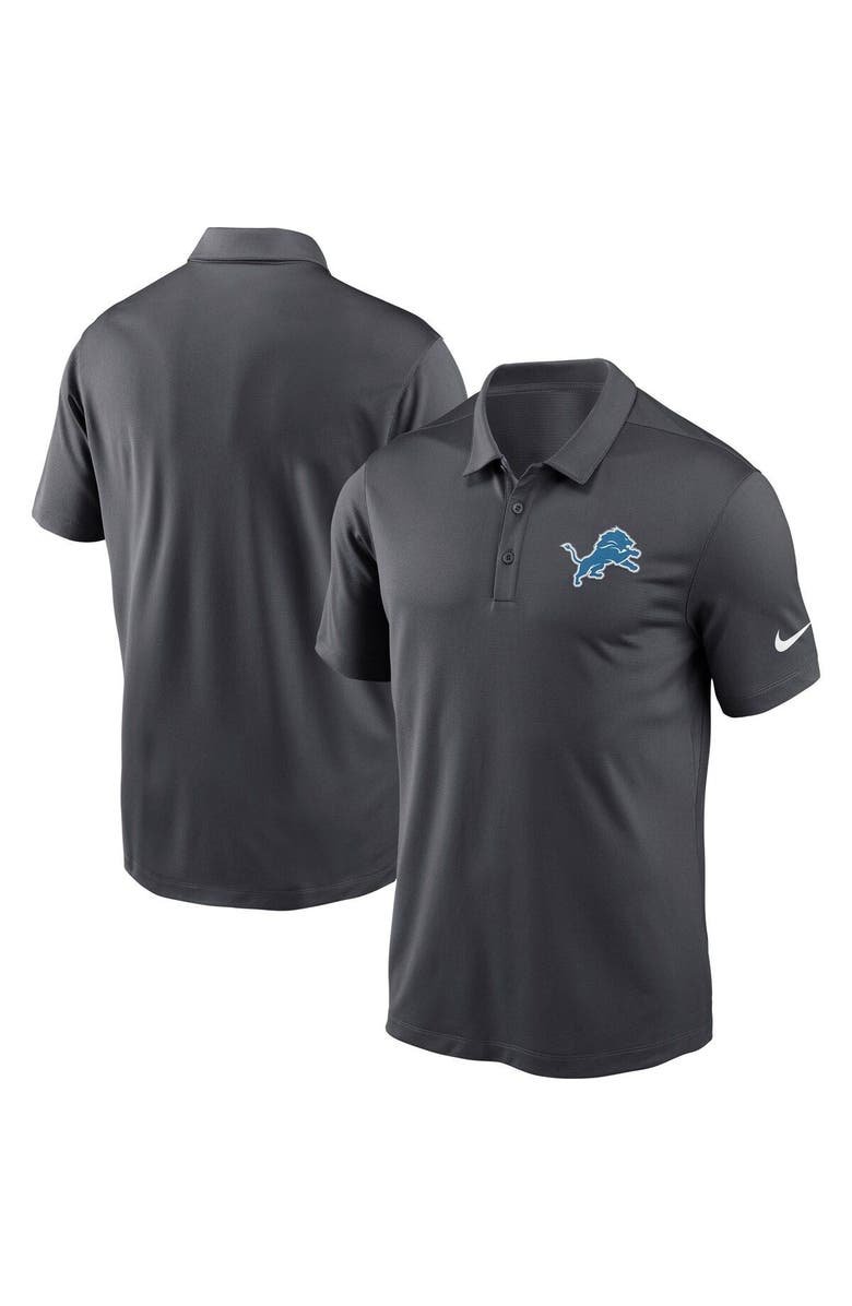 Nike Men's Nike Charcoal Detroit Lions Franchise Performance Polo, Alternate, color, 
