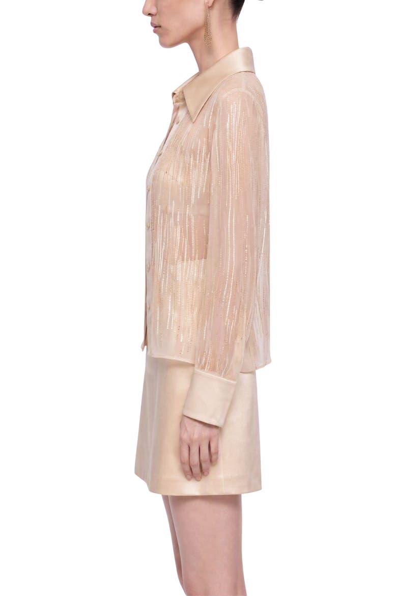A Line Mini Skirt, Alternate, color, Gold