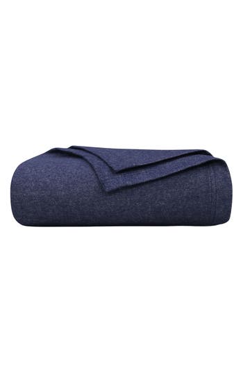 Azores Home Cotton Throw Blanket In Blue