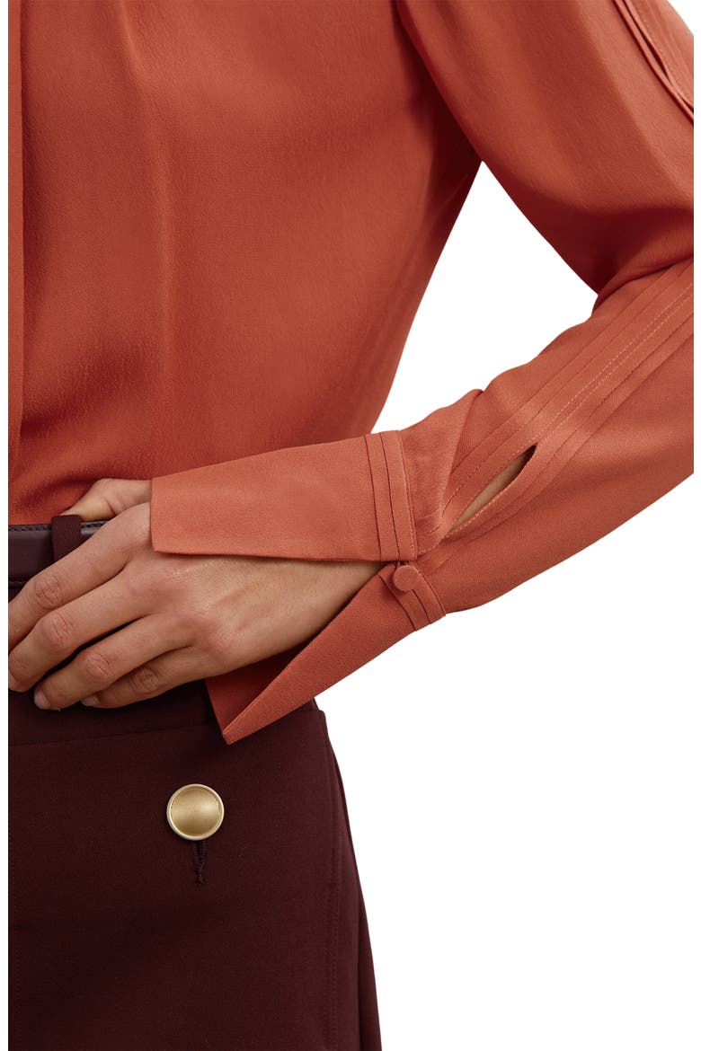 Marta Drape Cutout Crepe Top, Alternate, color, COPPER