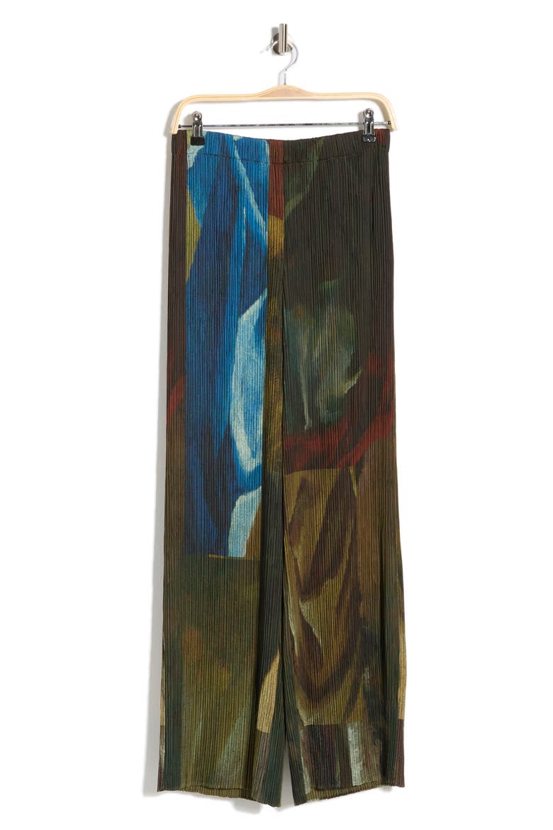 Parkside Plissé Pants, Alternate, color, BURNT SIENNA MULTI