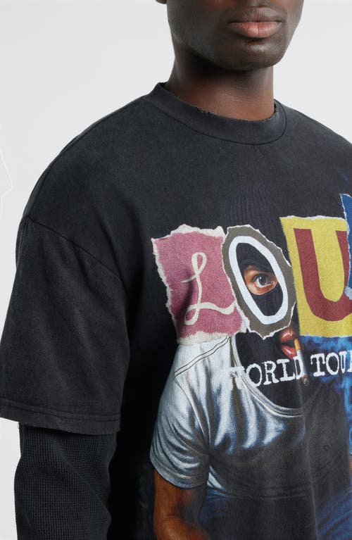 Rolling Loud Dorm Room Layered Look Graphic T-shirt In Black