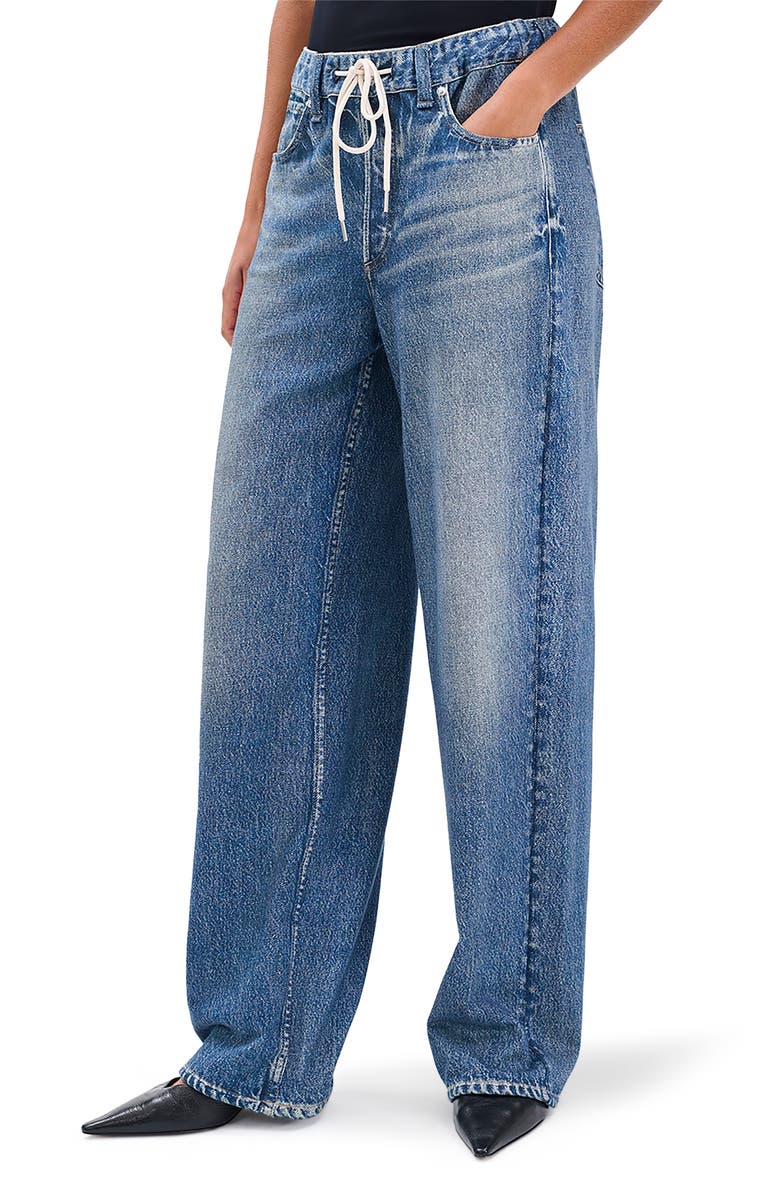 rag & bone rb Miramar Pull-On Wide Leg Cotton Terry Sweatpant Jeans, Alternate, color, Lakewood