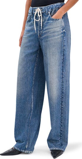 Miramar Pull-On Wide Leg Cotton Terry Sweatpant Jeans