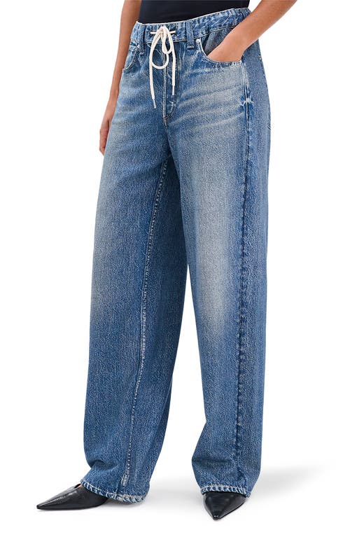 Rag & Bone Miramar Pull-on Wide Leg Cotton Terry Sweatpant Jeans In Gold