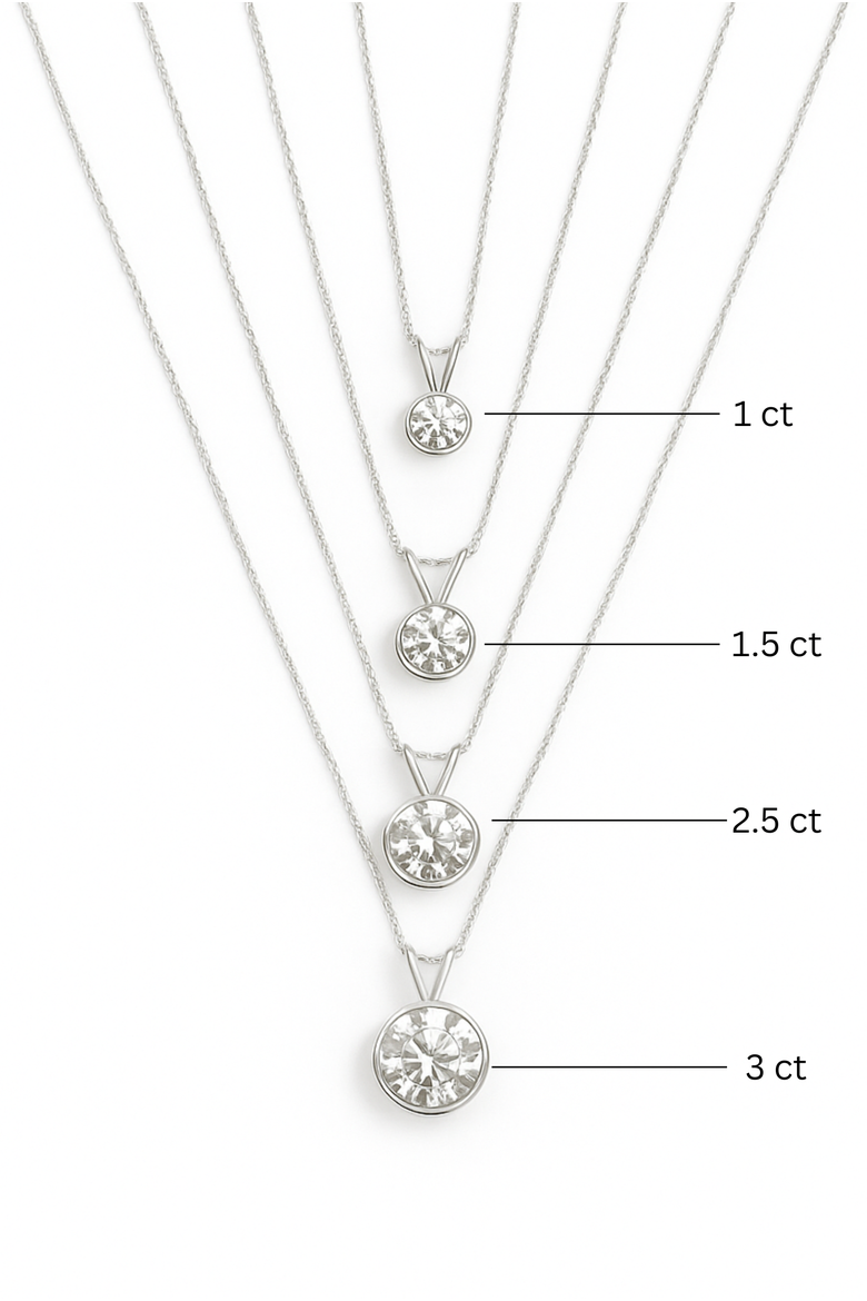 Astral 14K Gold Round Lab Grown Diamond Pendant - 1.5 Ct, Alternate, color, 14K White Gold