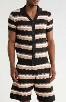 Textured Stripe Sweater Polo