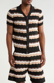 T.R. PREMIUM Textured Stripe Sweater Polo