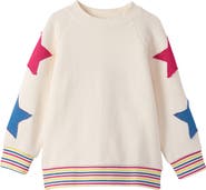 Hatley Kids' Star Appliqué Cotton Sweatshirt