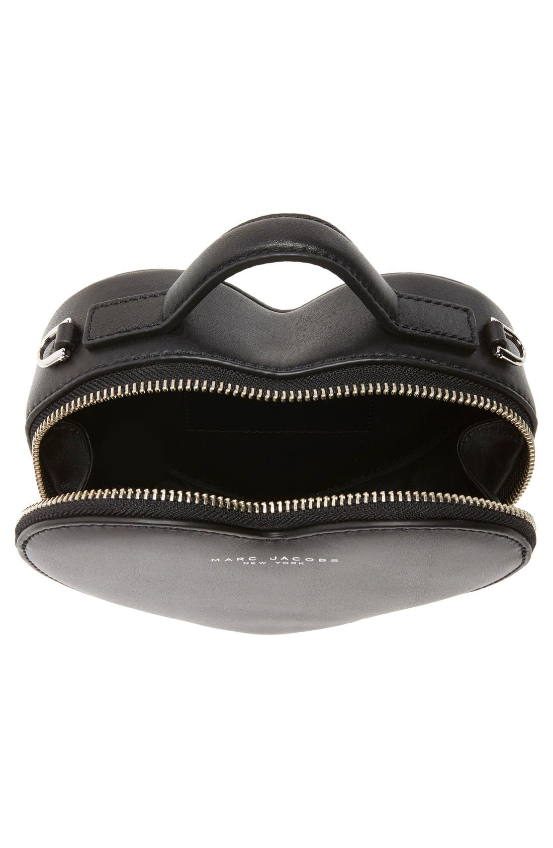 Marc Jacobs Heart Leather Crossbody Bag, Alternate, color, 