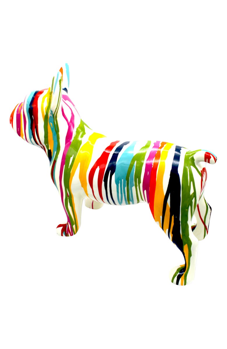 INTERIOR ILLUSIONS 17.5-Inch Graffiti Pup French Bulldog Statue, Alternate, color, Graffiti/Multi-Color