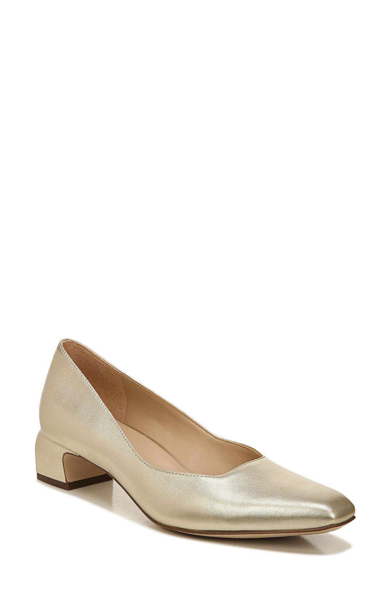 Florence Square Toe Pump, Main, color, LIGHT GOLD
