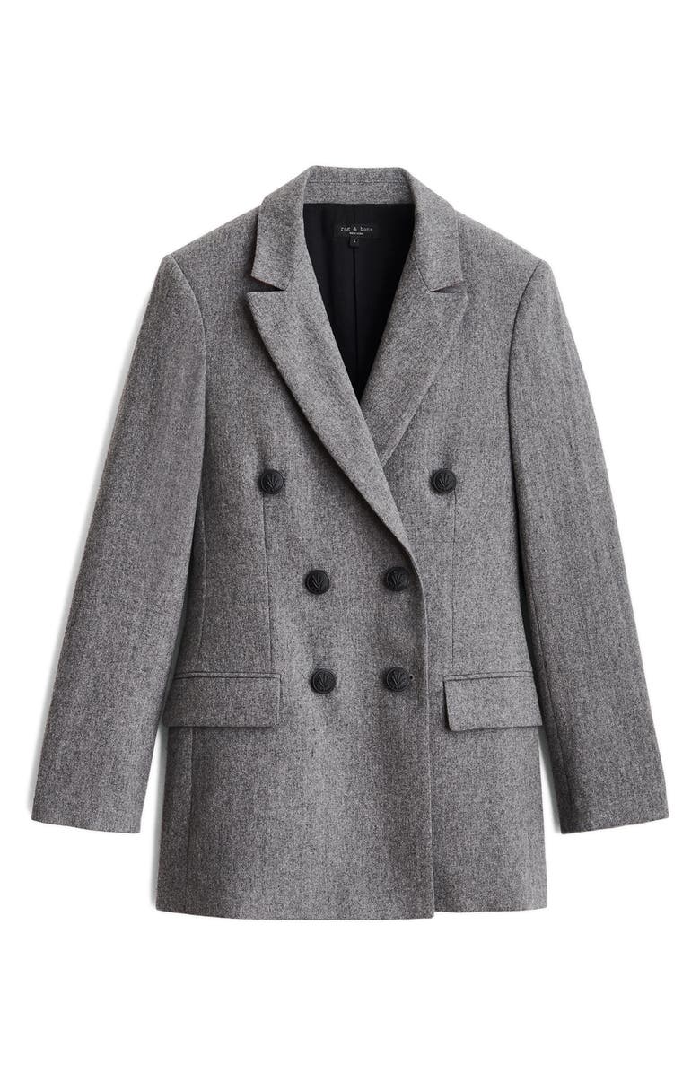 rag & bone Warren Double Breasted Wool Blend Blazer, Alternate, color, 
