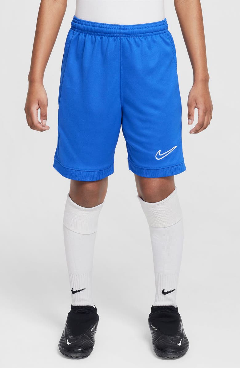 Nike Kids' Academy Dri-FIT Soccer Shorts, Main, color, Game Royal/ Game Royal/ White