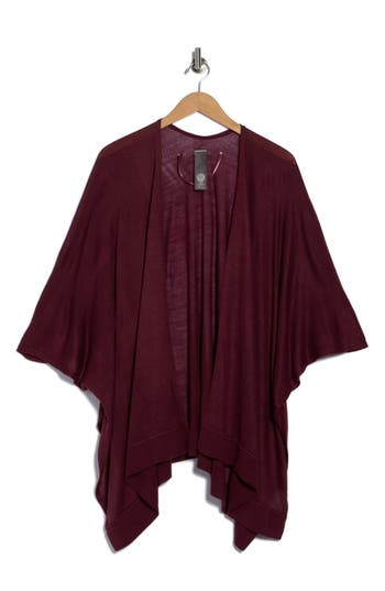 Vince Camuto Lightweight Open Knit Topper In Purple