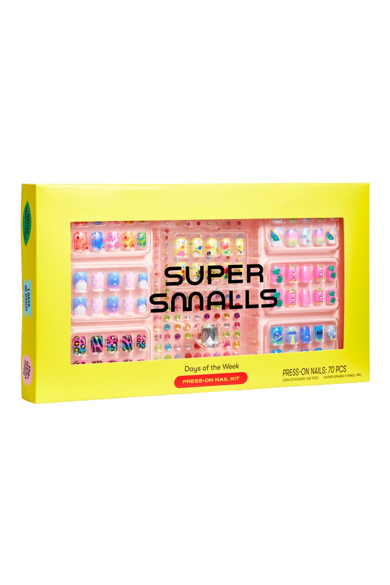 Kids' Days Of The Week Press-On Nail Kit, Alternate, color, MULTI