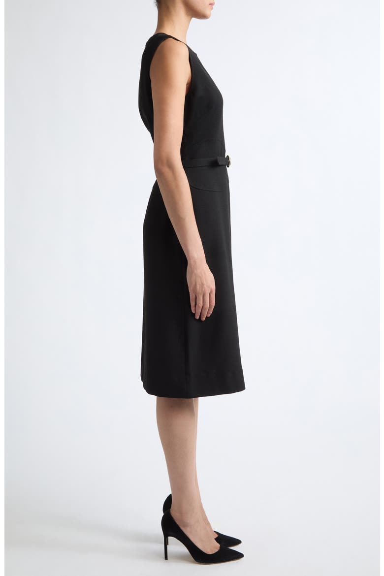 Palais Stretch Suiting Dress, Alternate, color, BLACK