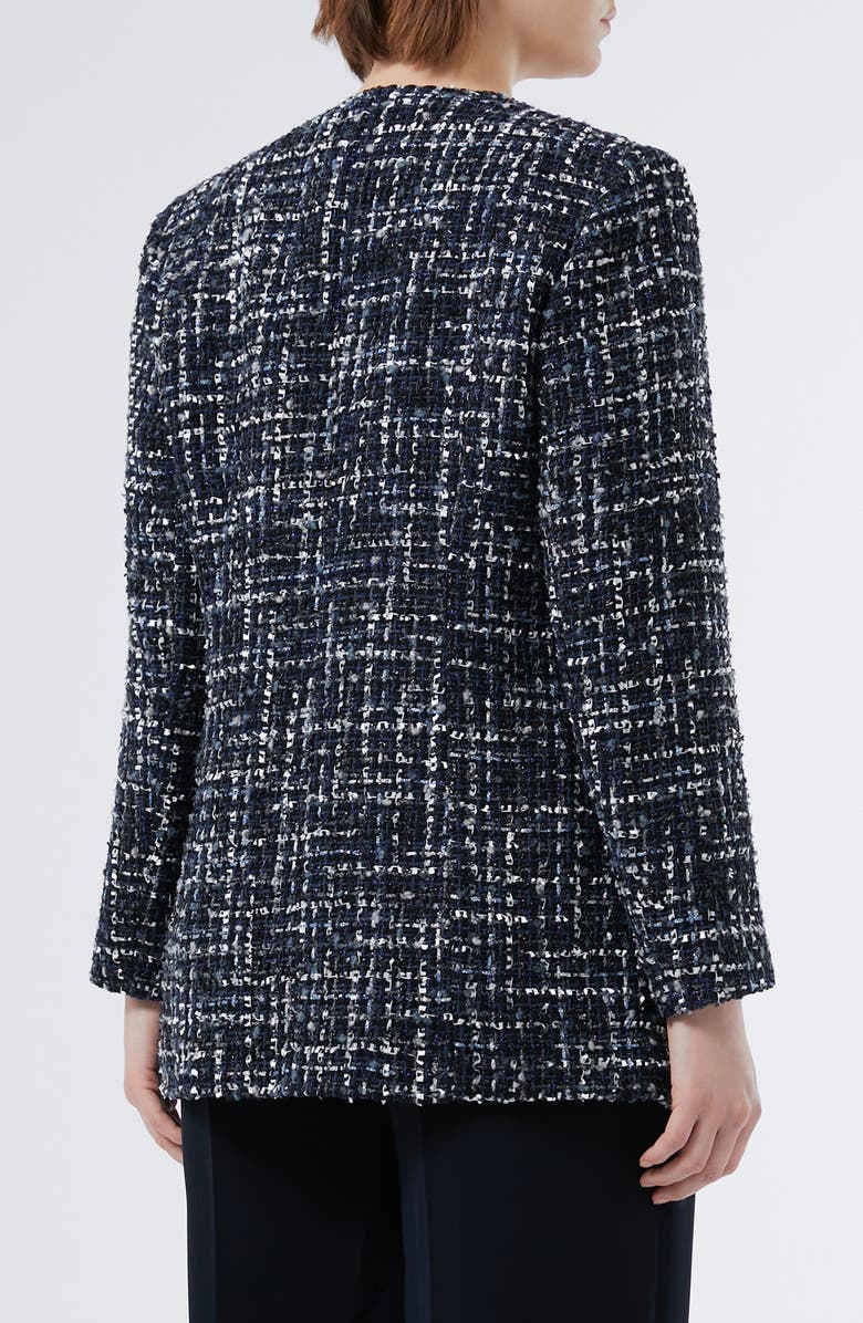 Marina Rinaldi Tattico Rhinestone Tweed Jacket, Alternate, color, Midnight Blue